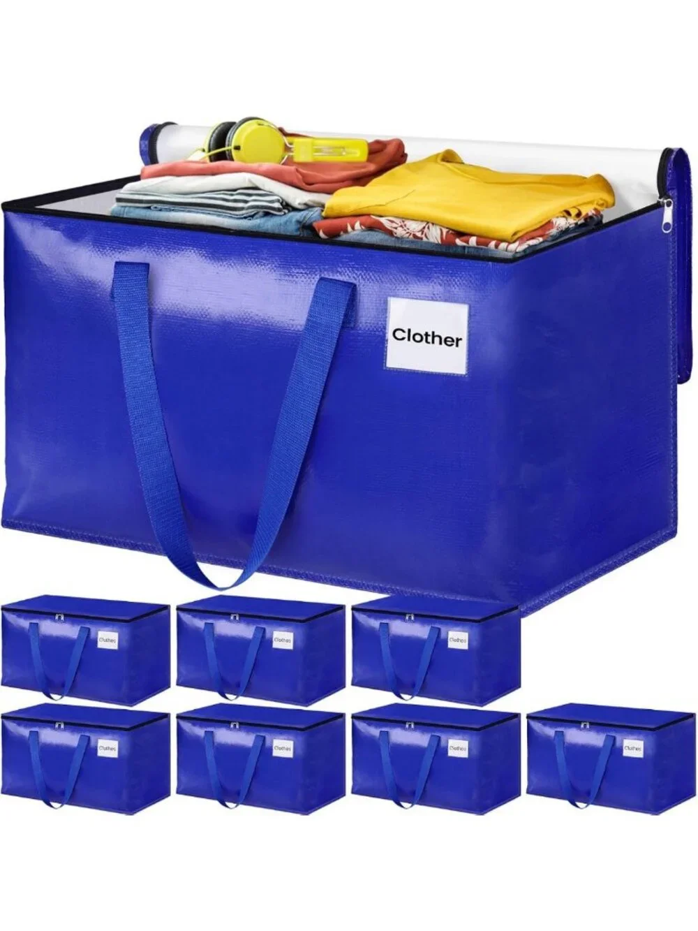 Heavy Duty Moving Bags with Sturdy Handles & Zippers - Space-Saving Storage